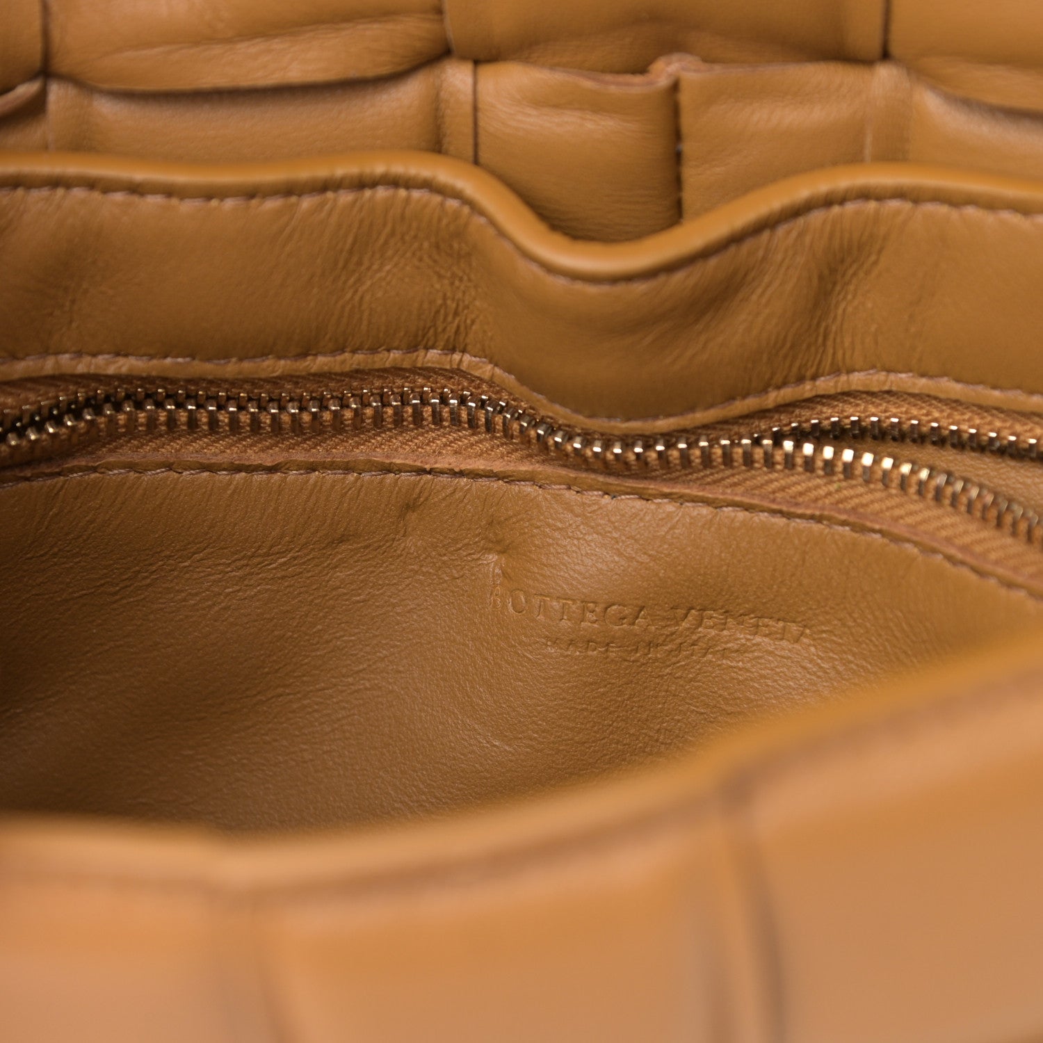 Bottega Veneta Nappa Maxi Intreccio Padded Cassette Crossbody Bag Caramel 12 of 12