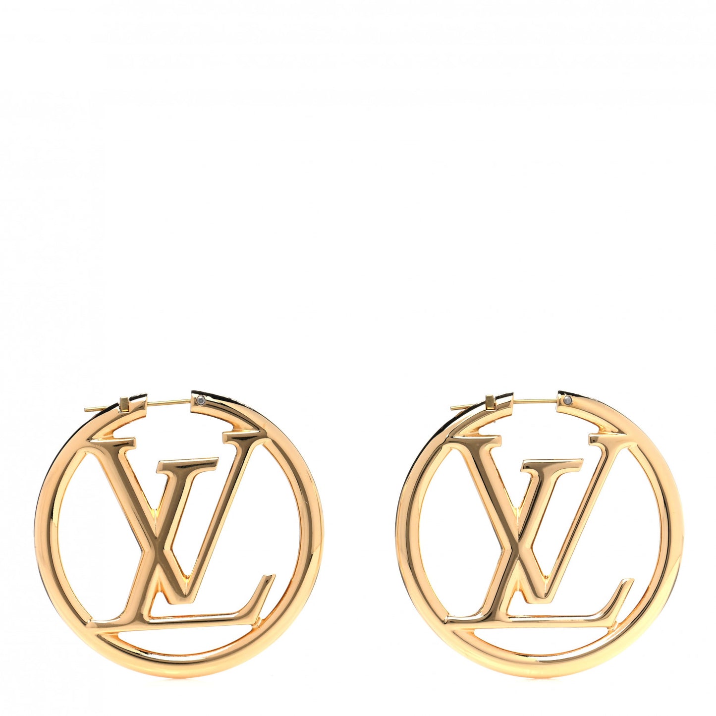 Metal Louise Hoop Earrings Gold
