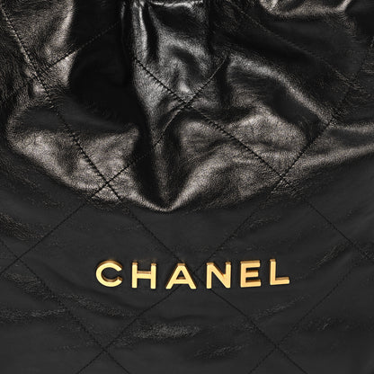 Chanel Shiny Calfskin Quilted Chanel 22 Black 9 of 12