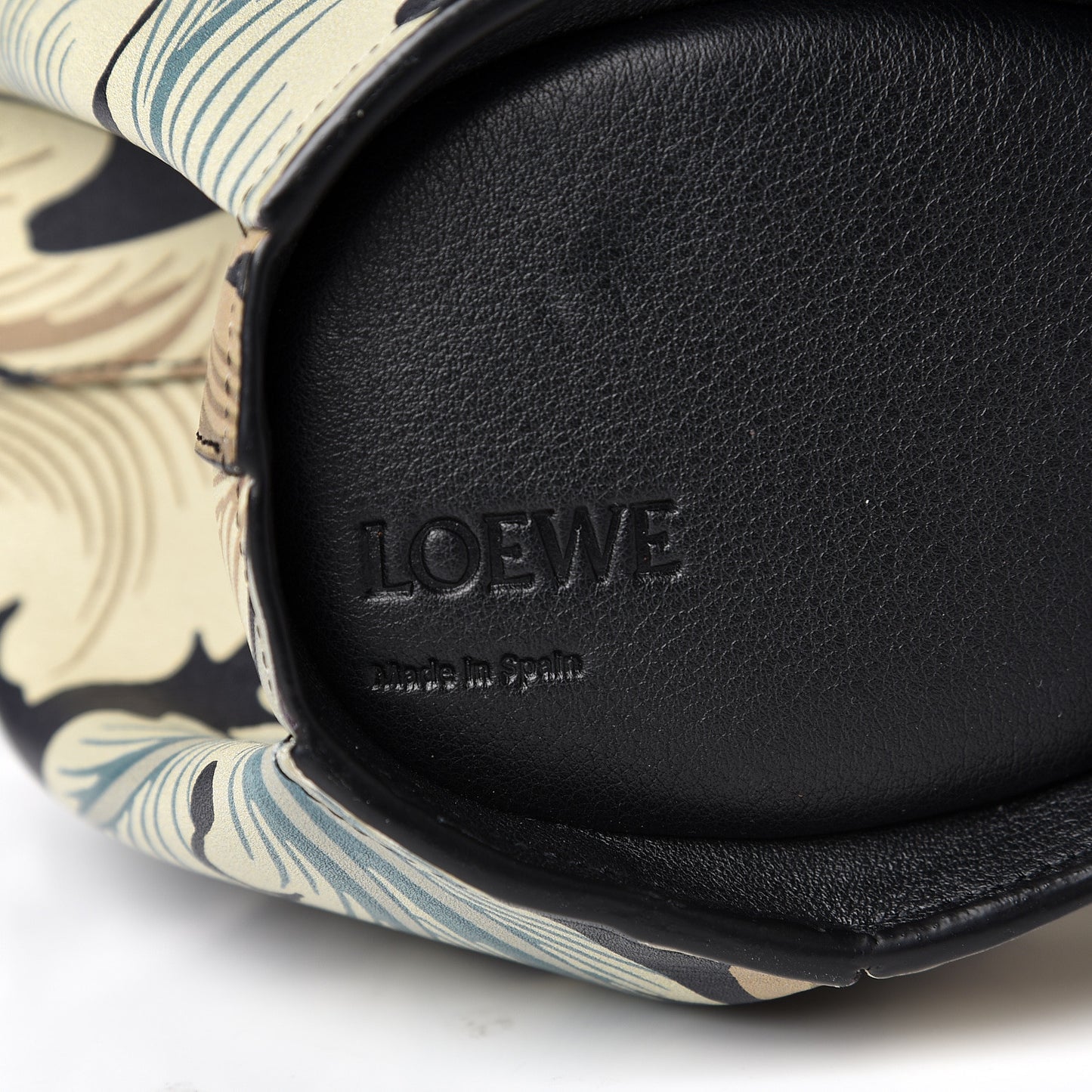 Calfskin Printed Camo Mini Elephant Crossbody Bag Green