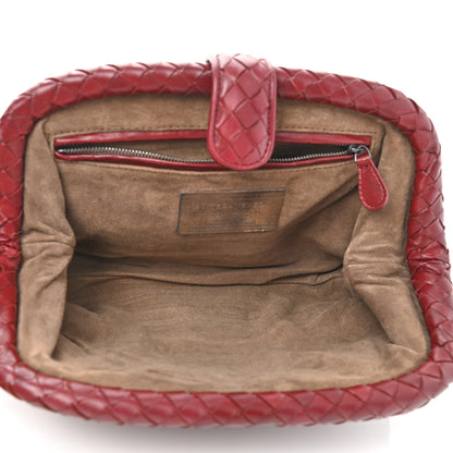 Bottega Veneta Nappa Intrecciato The Lauren 1980 Clutch Gigolo Red 6 of 9