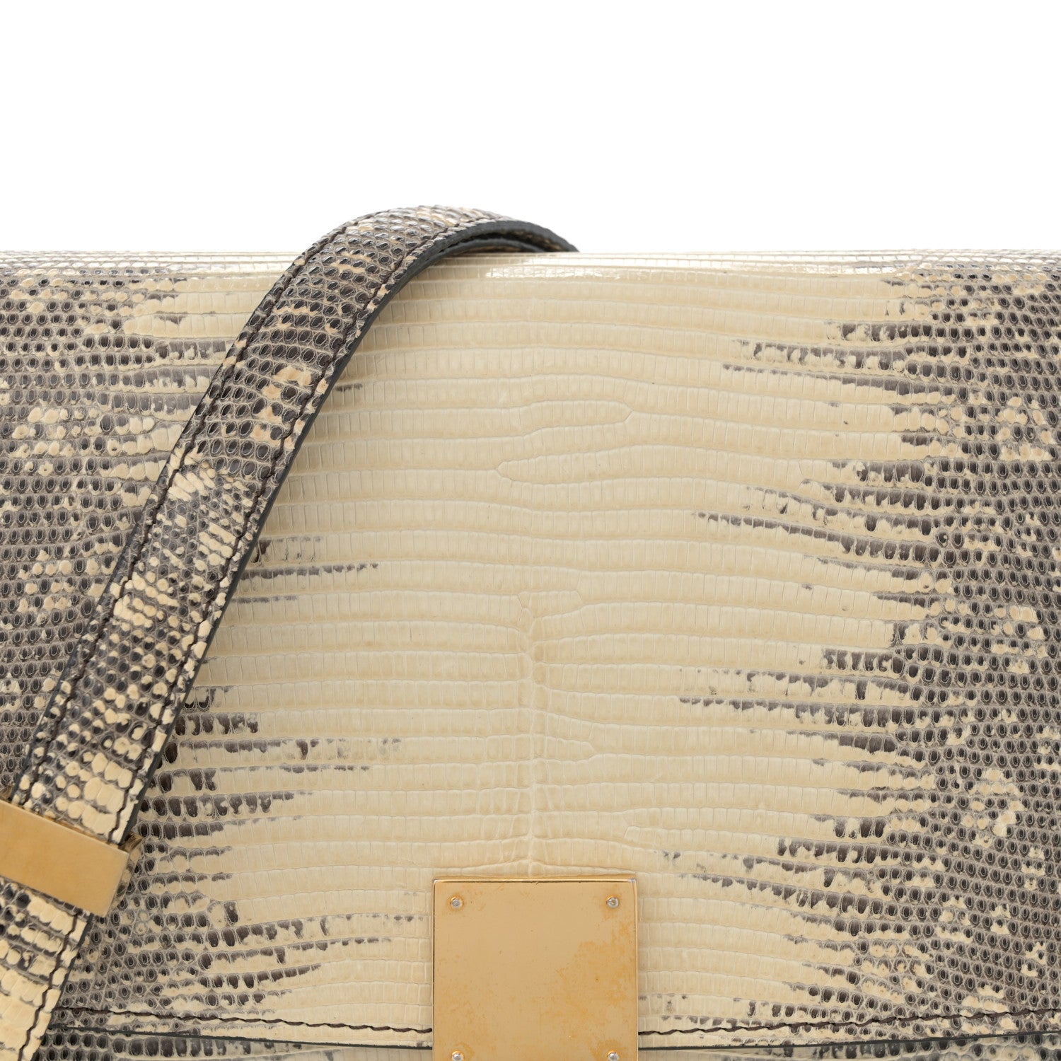 Celine Lizard Medium Classic Box Flap Bag Natural 8 of 13