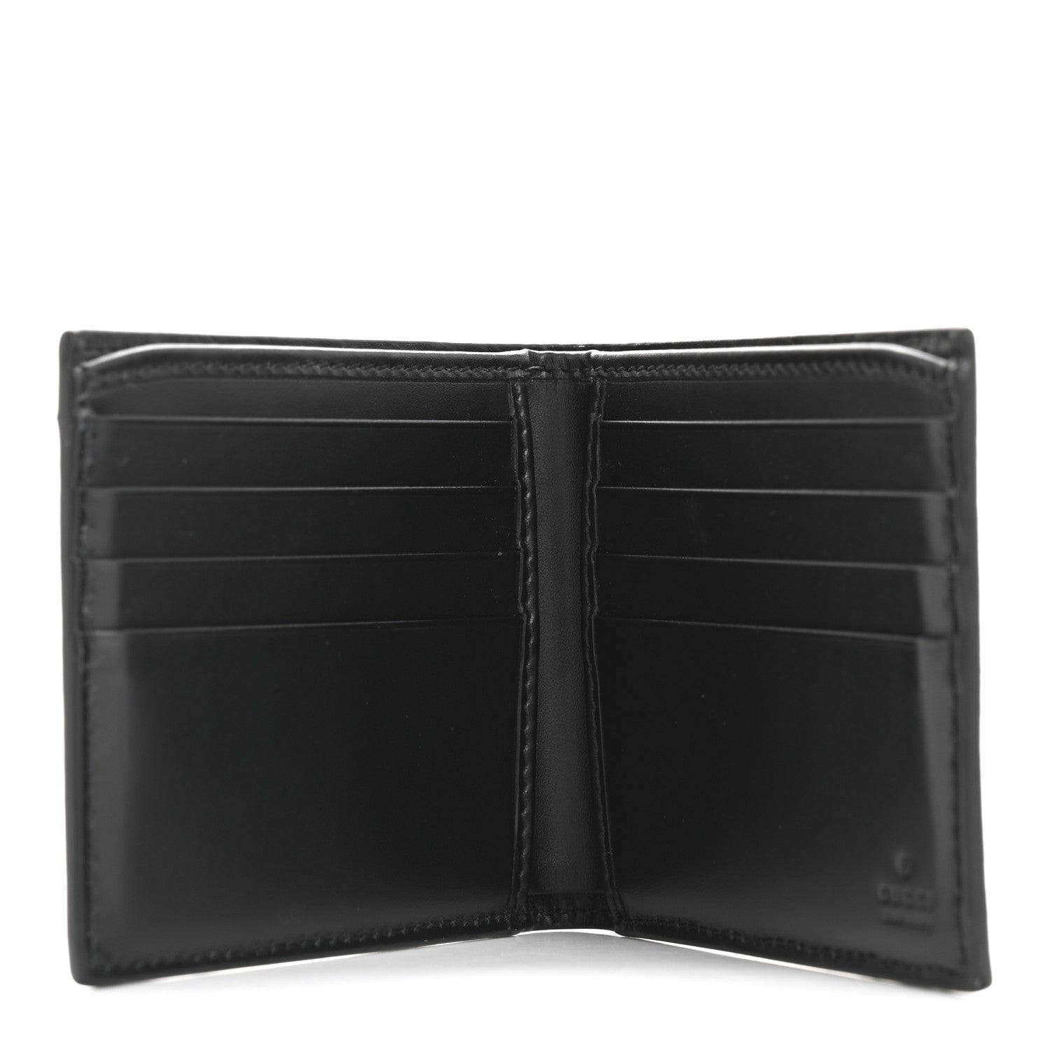 Gucci GG Supreme Monogram Kingsnake Nice Bi-Fold Wallet Black Grey 5 of 10
