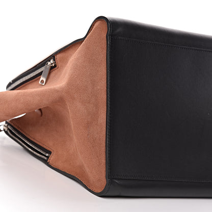 Celine Calfskin Suede Tri-Color Double Zip Trapeze Peach 10 of 12