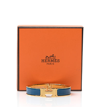 Hermes Enamel Narrow Clic Clac H Bracelet PM Bleu Profond 5 of 5