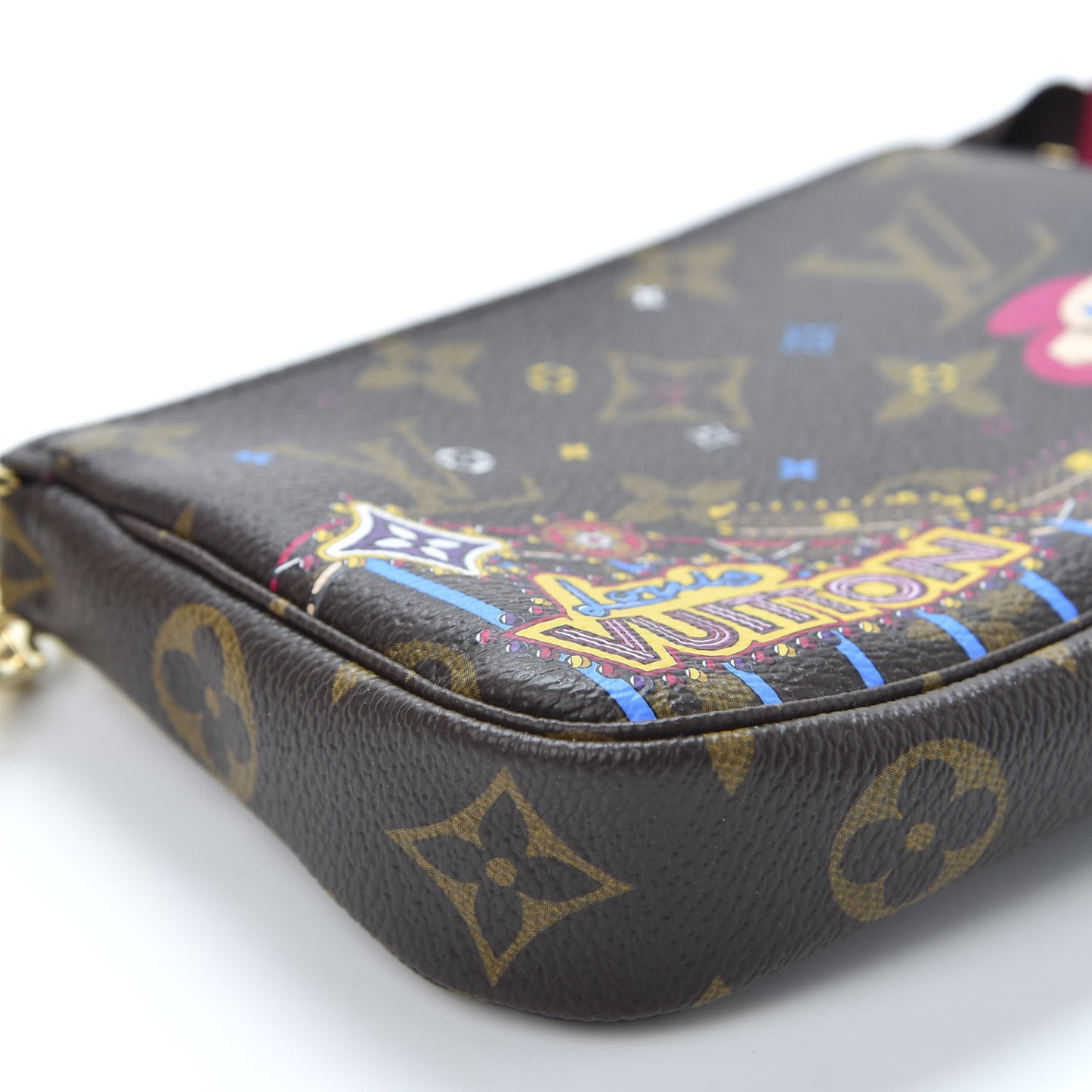 Monogram 2020 Christmas Animation Roller Coaster Mini Pochette Accessories Pivoine