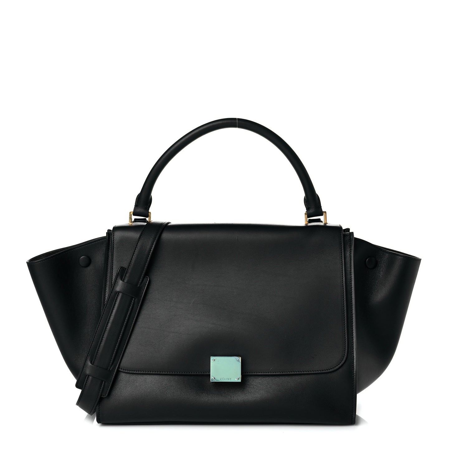 Smooth Calfskin Medium Trapeze Black