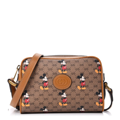 Gucci X DISNEY Mini Vintage GG Supreme Monogram Mickey Mouse Shoulder Bag Beige Vintage Sun Oil 1 of 11