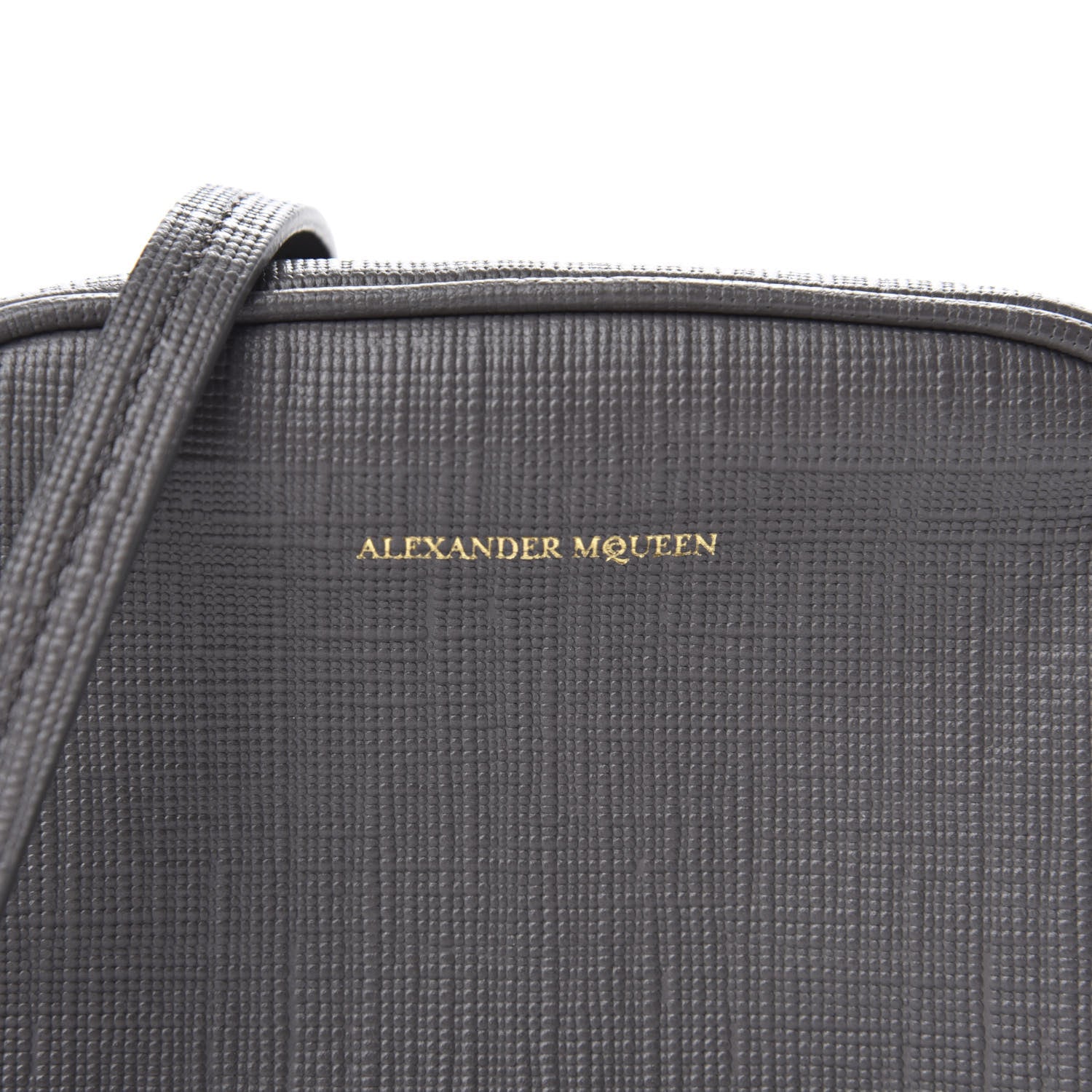 Alexander McQueen Textured Calfskin Mini Camera Bag Gray 11 of 11