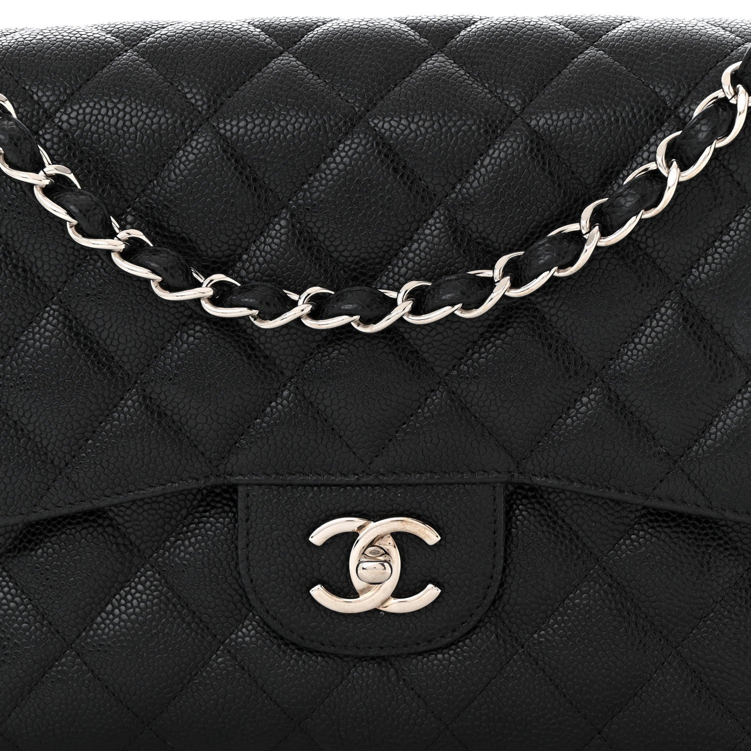Chanel Caviar Quilted Jumbo Double Flap Black 8 of 11