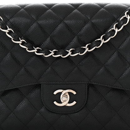 Chanel Caviar Quilted Jumbo Double Flap Black 8 of 11