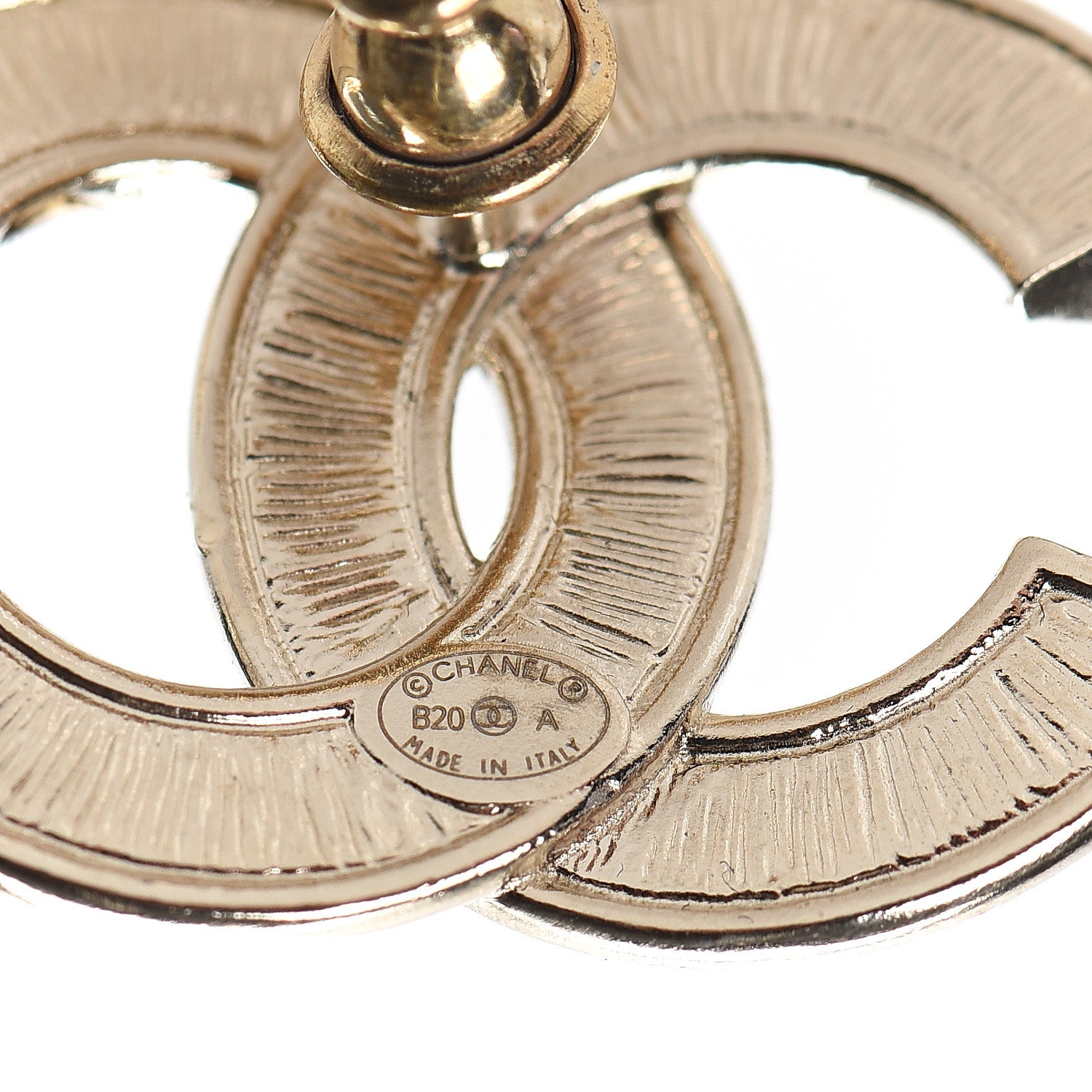 Chanel Crystal Pearl Chain Mania CC Earrings Gold 4 of 5