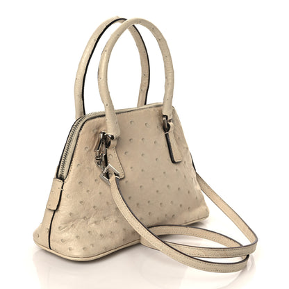 Prada Ostrich Mini Pyramid Bag 3 of 9