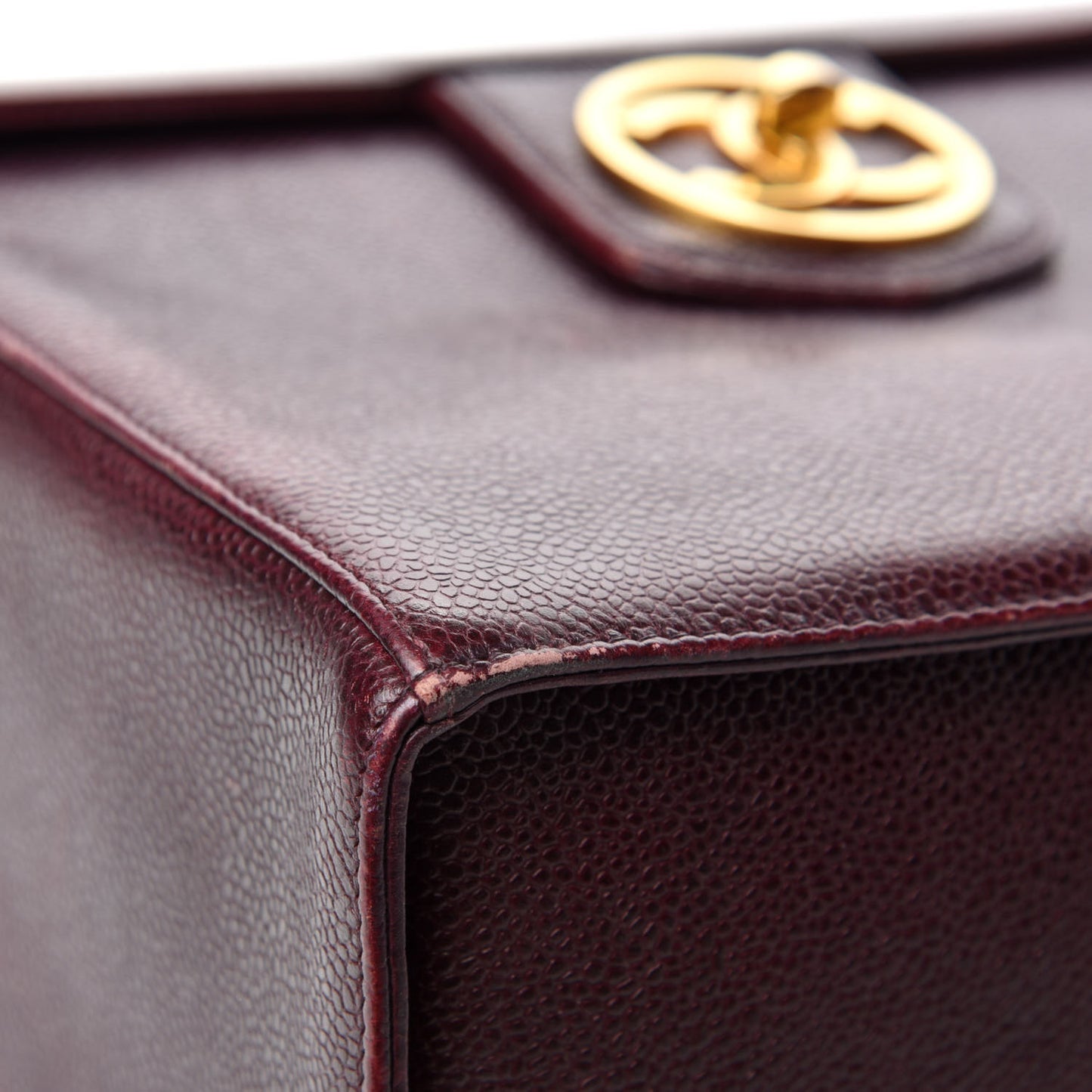 Caviar Vanity Case Burgundy