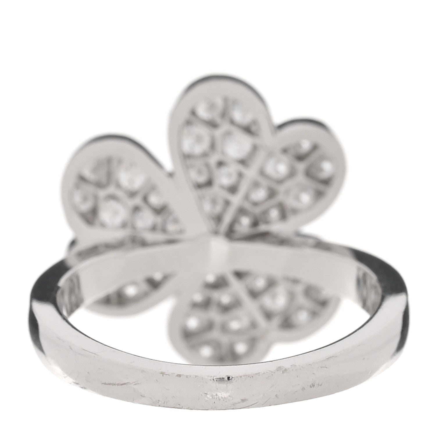 Van Cleef & Arpels 18K White Gold Diamond Small Frivole Ring 49 5 3 of 6