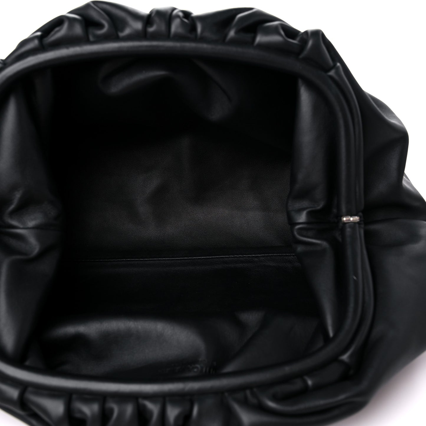 Smooth Butter Calf The Pouch Oversized Clutch Black