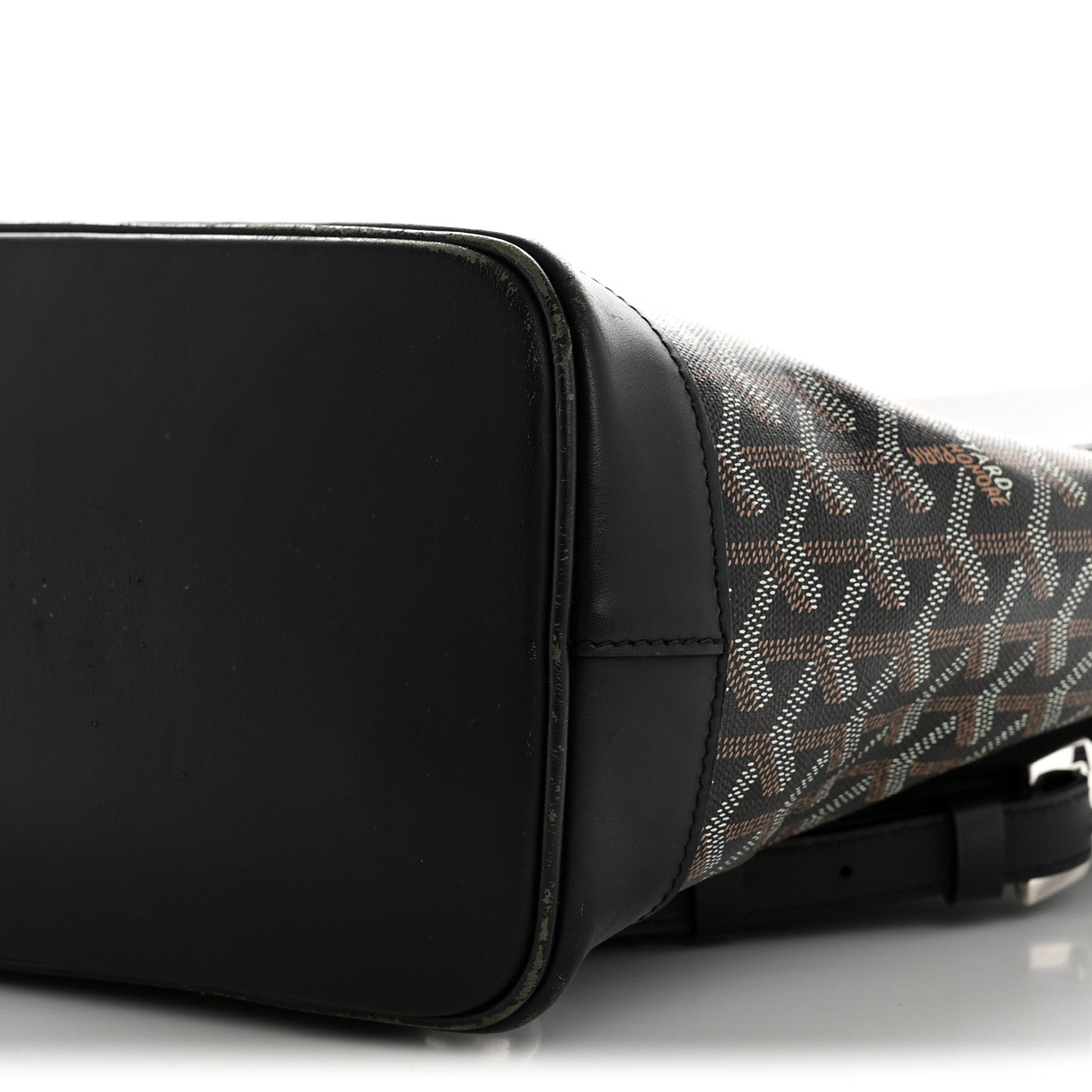 Goyard Goyardine Calfskin Alpin MM Backpack Black 9 of 15