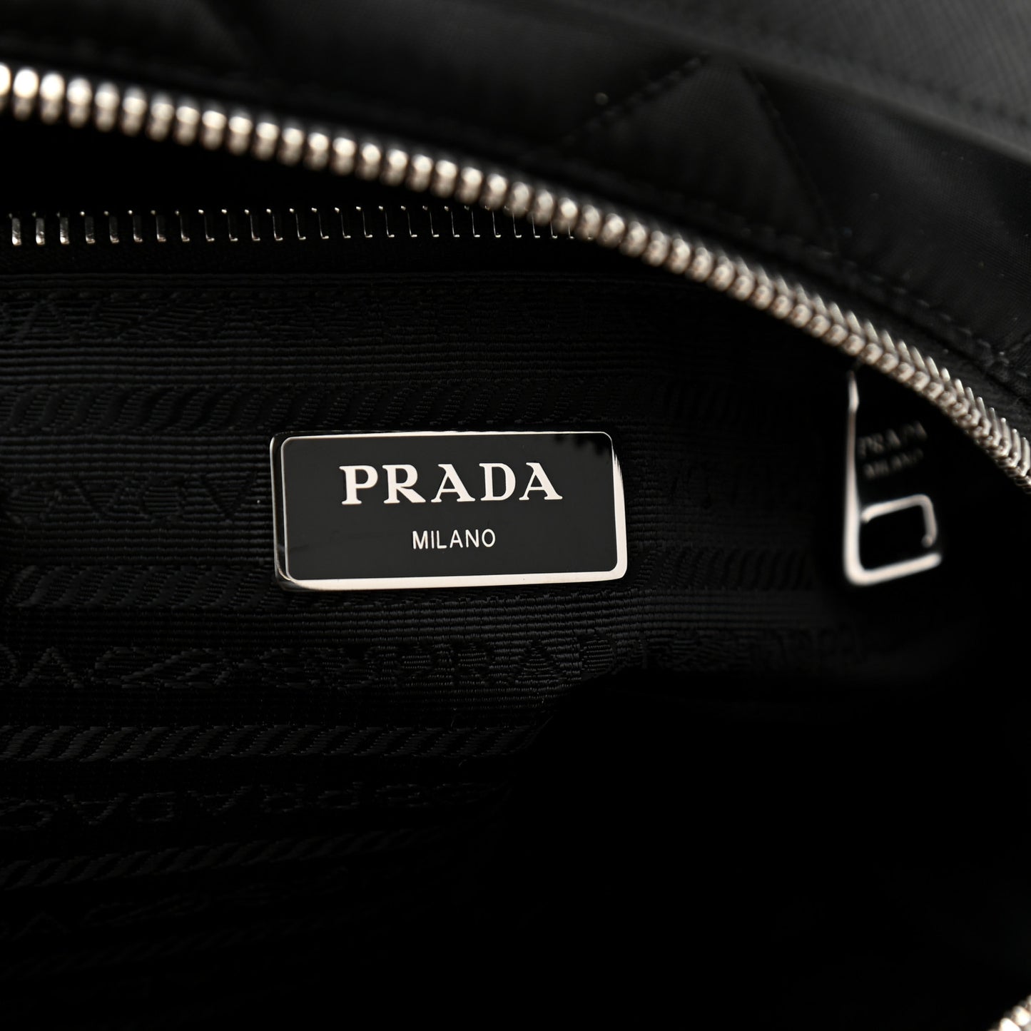 Nylon Tessuto Impuntu Quilted Backpack Black