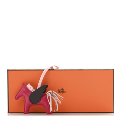 Hermes Milo Lambskin Grigri Rodeo Pegase Horse Bag Charm PM Framboise Rose Sakura Rouge Sellier 5 of 5