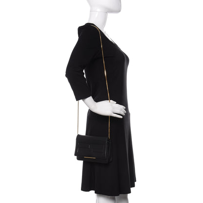 Fendi Vitello Flamingo Tube Wallet on Chain Black 2 of 10