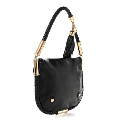Gucci Calfskin Small Britt Tassel Shoulder Bag Black 3 of 11