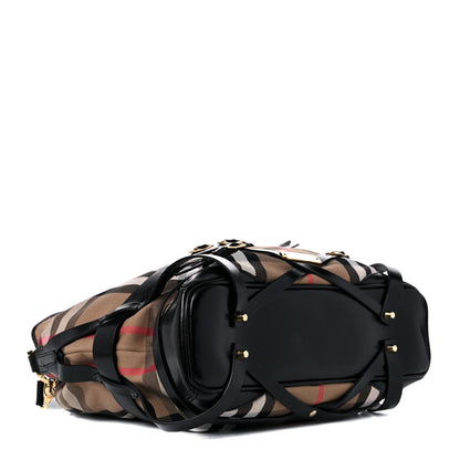 Burberry House Check Bridle Calfskin Medium Gosford Hobo Black 4 of 16