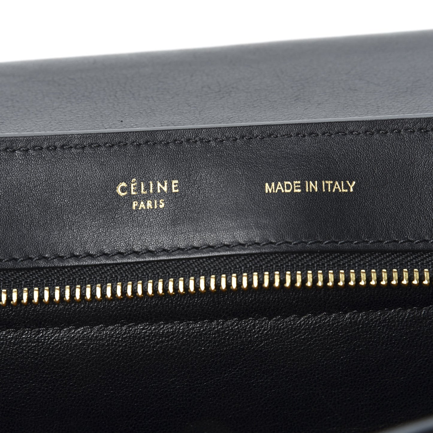Crocodile Embossed Calfskin Suede Medium Trapeze Black