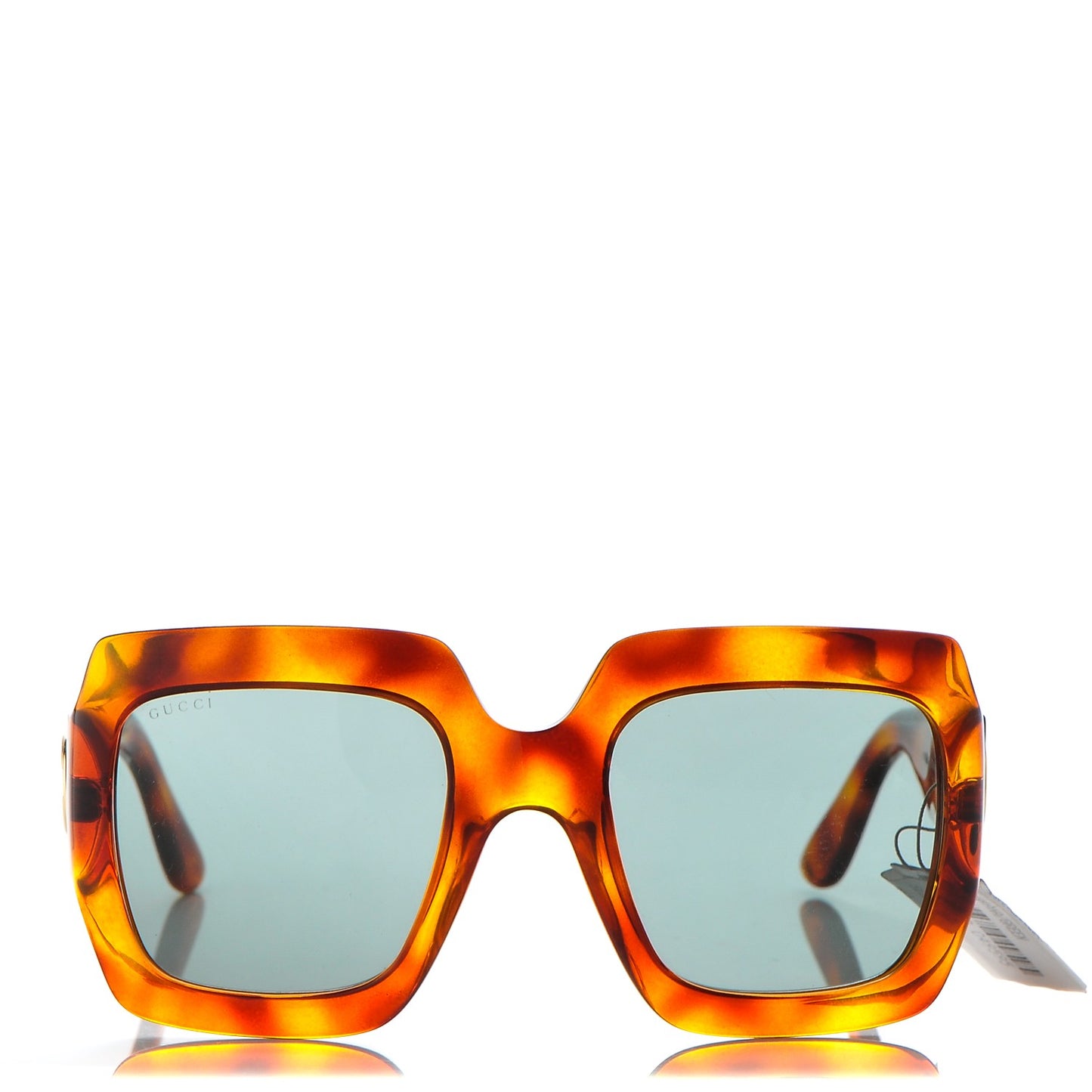 Acetate Square Frame Sunglasses GG 0053S Havana