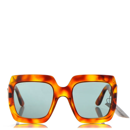 Gucci Acetate Square Frame Sunglasses GG 0053S Havana 2 of 6