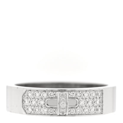Hermes 18K White Gold Diamond Kelly Ring 50 5.5 1 of 5