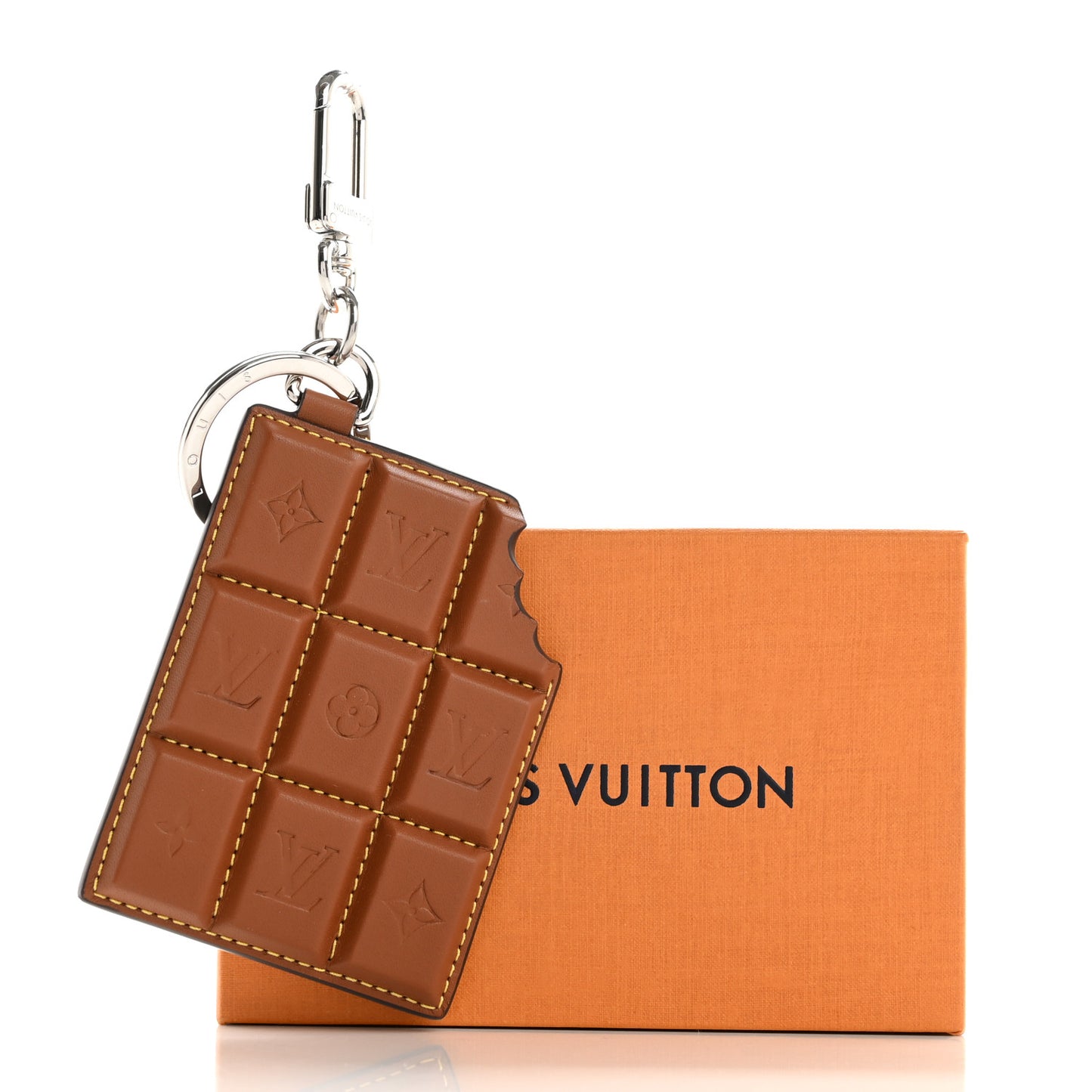 Monogram Chocolate Bar Charm Key Holder