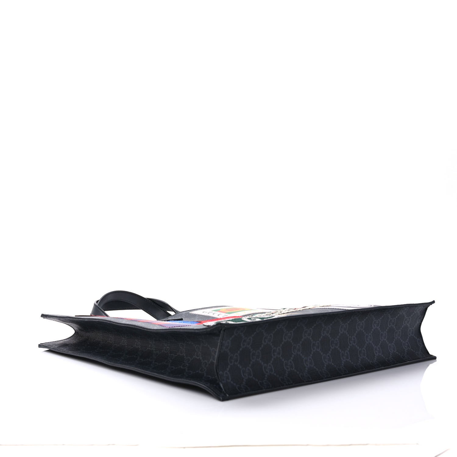 Gucci GG Supreme Monogram Night Courrier Vertical Tote Black Multicolor 5 of 10