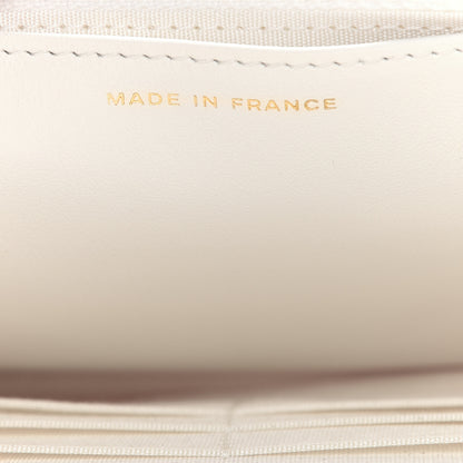 Chanel Caviar Chevron Boy Wallet On Chain WOC White 7 of 10