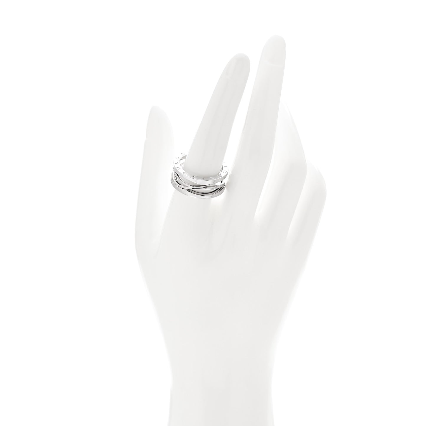 18K White Gold B.Zero1 Legend Three-Band Ring 58 8.25