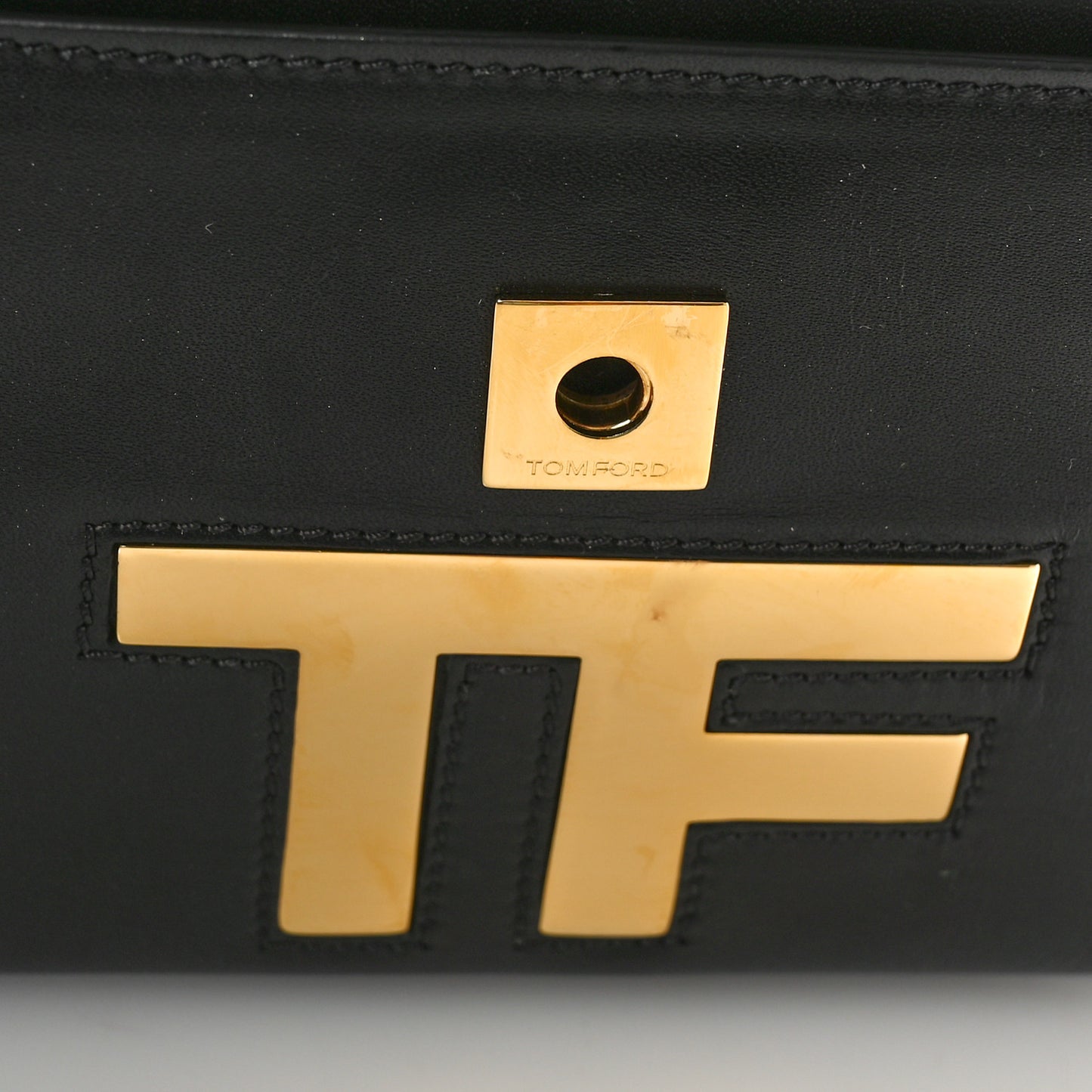 Palmellato Calfskin Hidden TF Top Handle Black