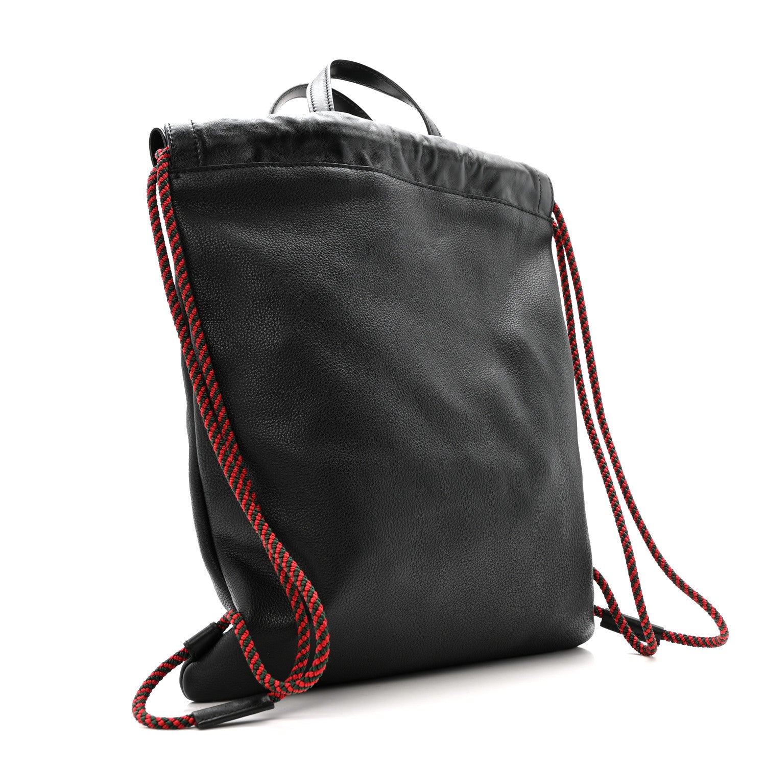 Gucci Calfskin Logo Drawstring Backpack Black 4 of 12