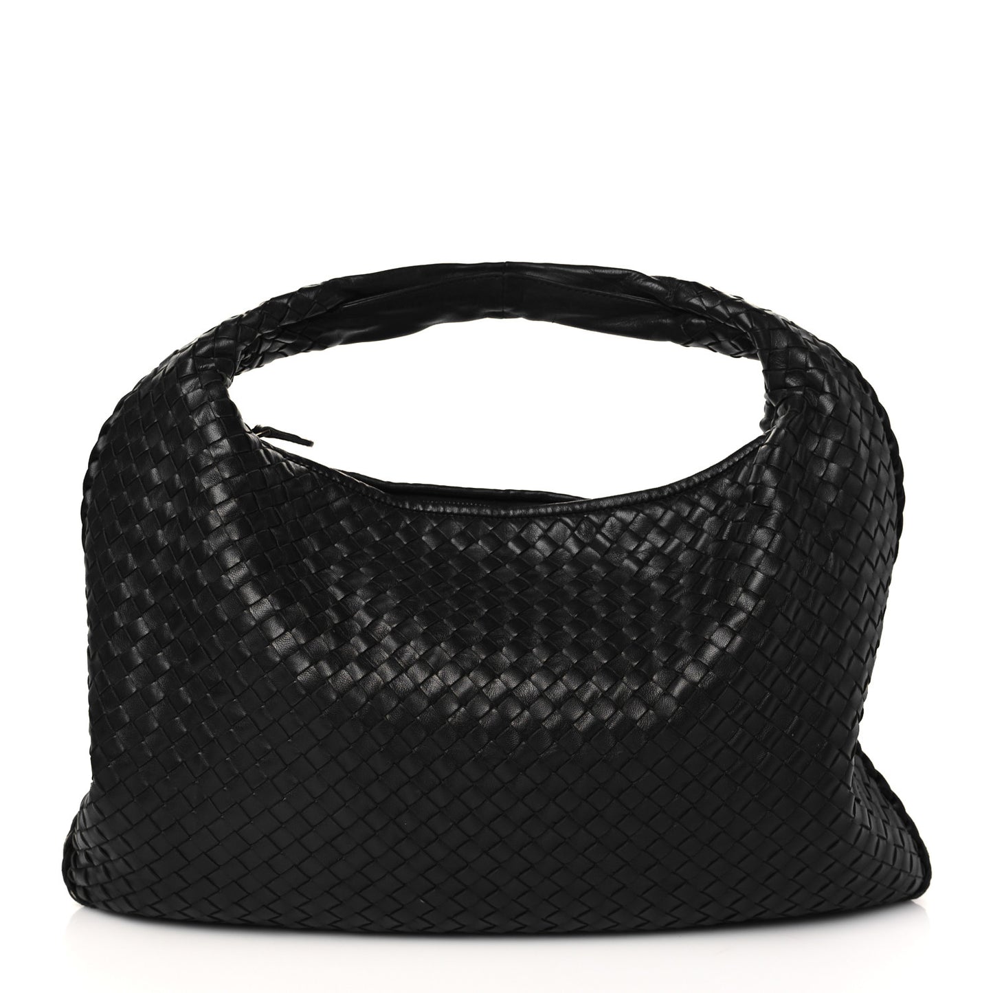 Nappa Intrecciato Large Veneta Hobo Black