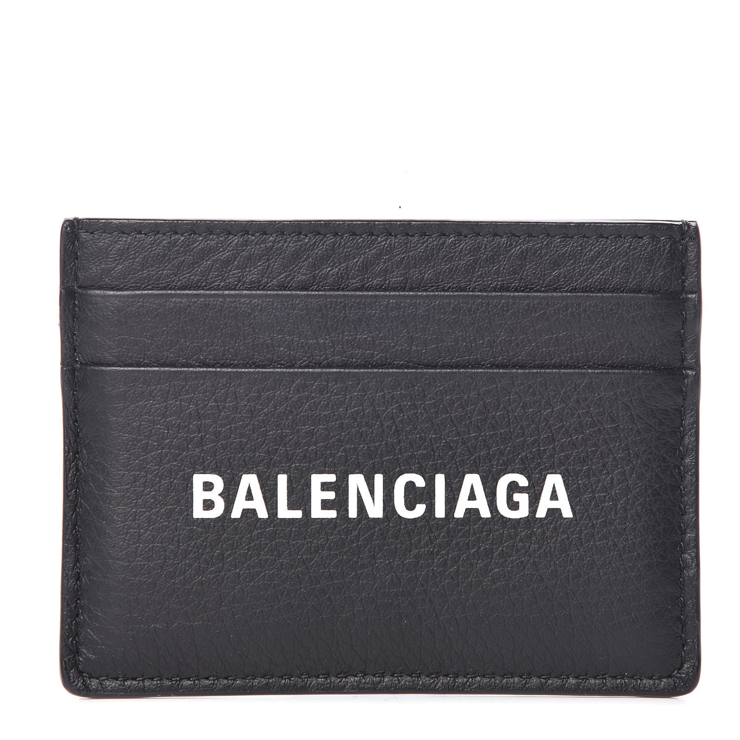 Balenciaga Smooth Calfskin Logo Everyday Multi Card Case Black 1 of 9