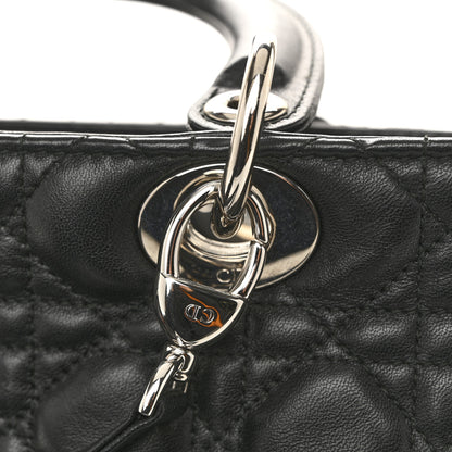 Christian Dior Lambskin Cannage Medium Lady Dior Black 15 of 15