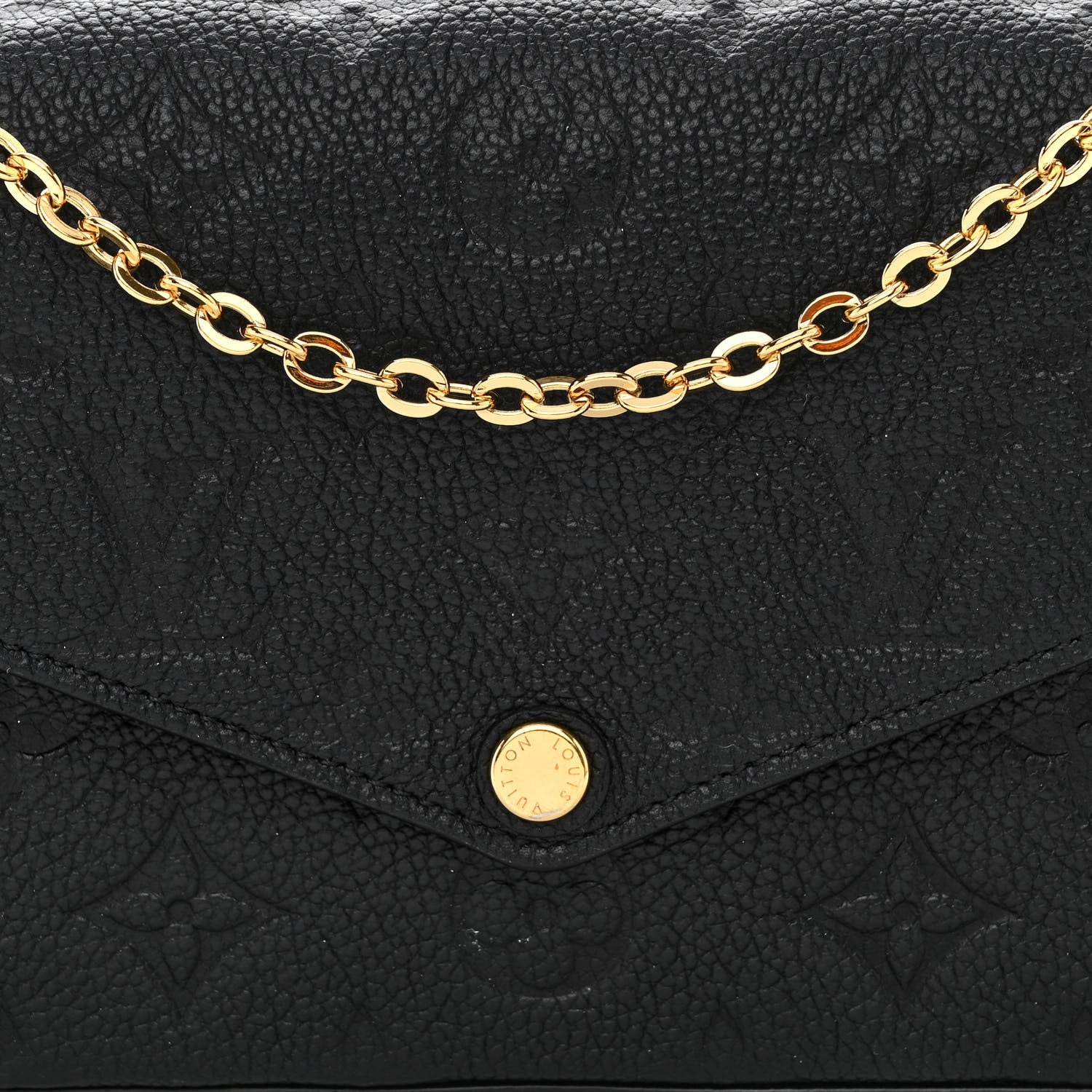 Louis Vuitton Empreinte Pochette Felicie Chain Wallet Black 7 of 10