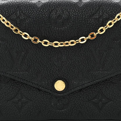 Louis Vuitton Empreinte Pochette Felicie Chain Wallet Black 7 of 10