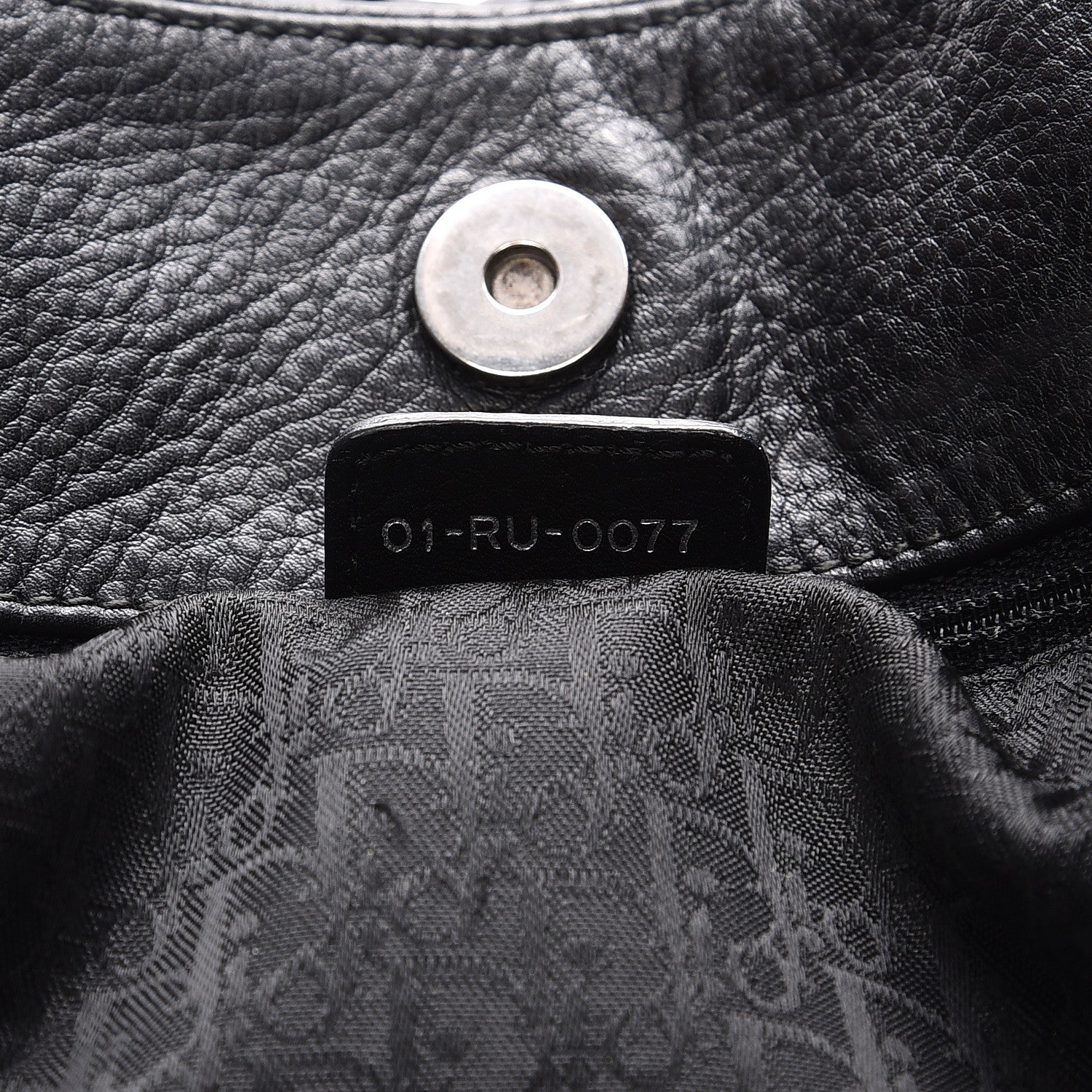 Christian Dior Calfskin Ethnic Tote Black 7 of 9