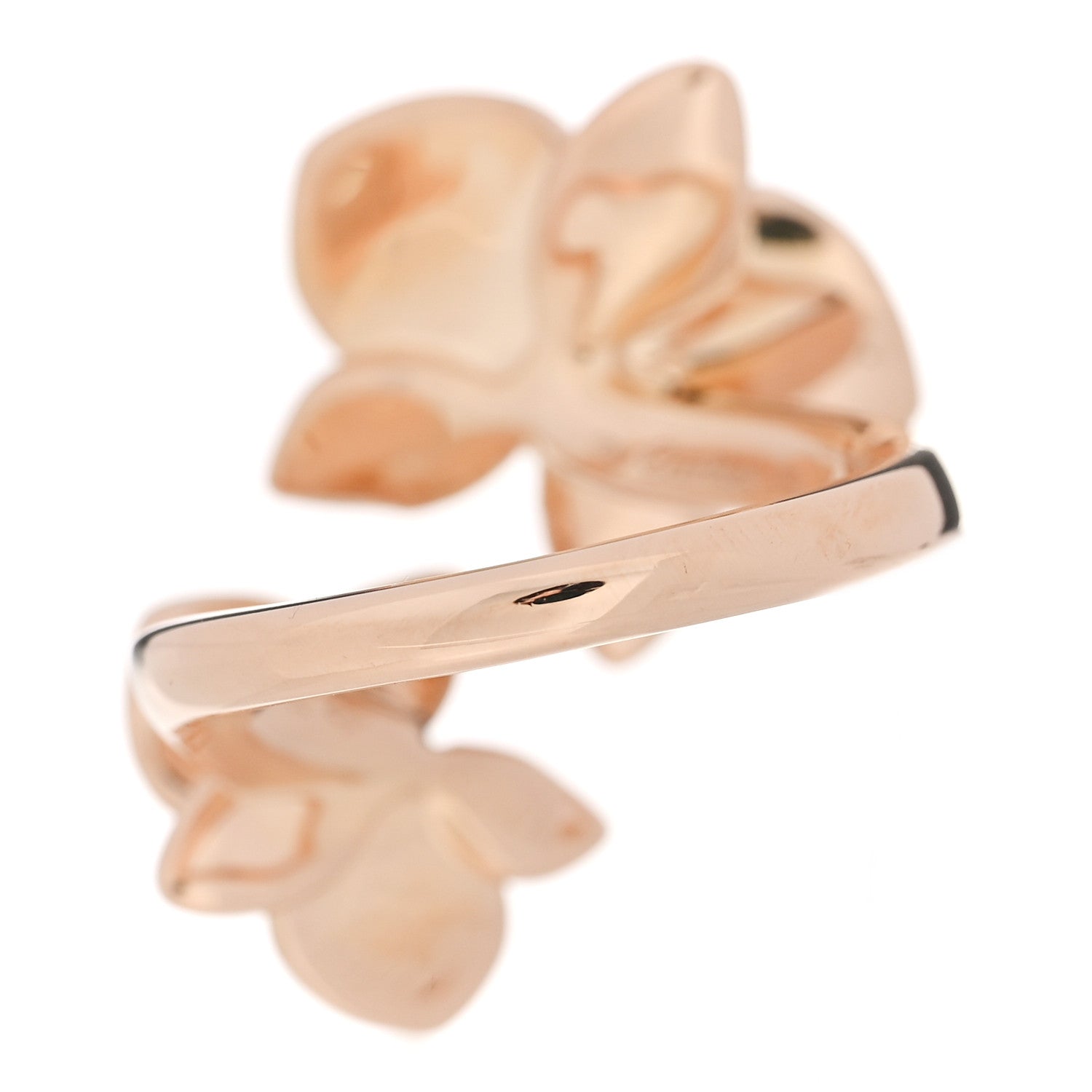 Cartier 18K Pink Gold Diamond Caresse D'Orchidees Par Cartier Ring 52 6 3 of 5