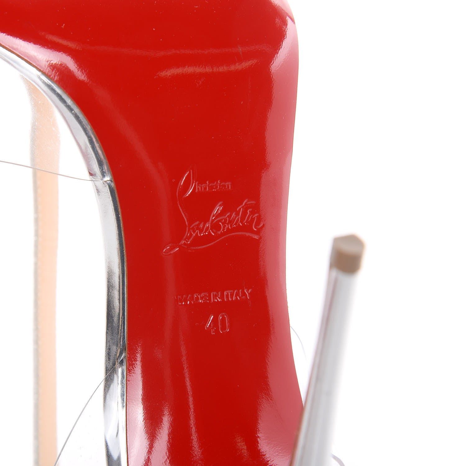 Christian Louboutin Specchio PVC Crystal Nosy 100 Pumps 40 Silver 6 of 8
