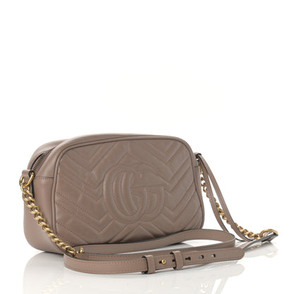 Gucci Calfskin Matelasse Small GG Marmont Chain Shoulder Bag Porcelain Rose 3 of 11