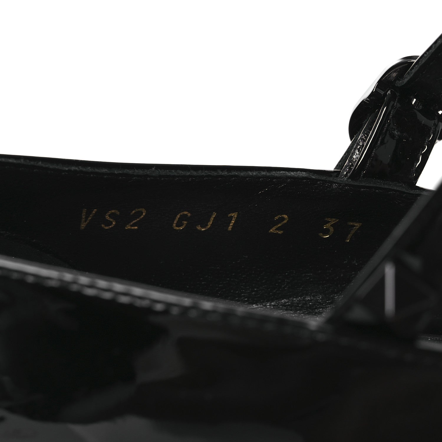 Valentino Garavani Patent Monochrome Rockstud Tan-Go Ankle Strap Pumps 37 Black 10 of 11