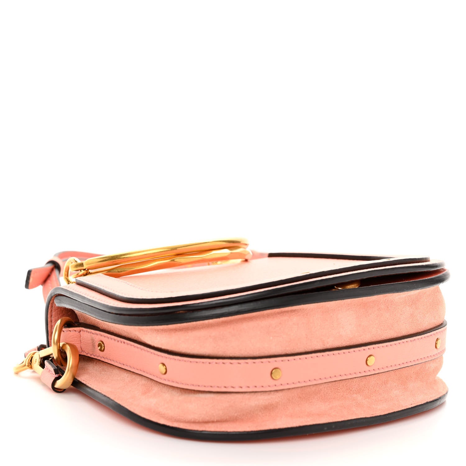 Chloe Calfskin Suede Small Nile Bracelet Bag Ideal Blush 4 of 13