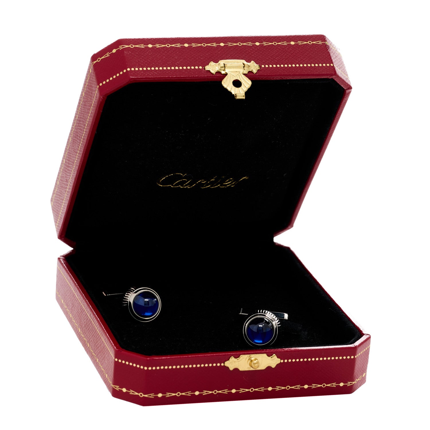 Cartier Palladium Sterling Silver Blue Spinel R De Cartier Biplane Cufflinks 8 of 8
