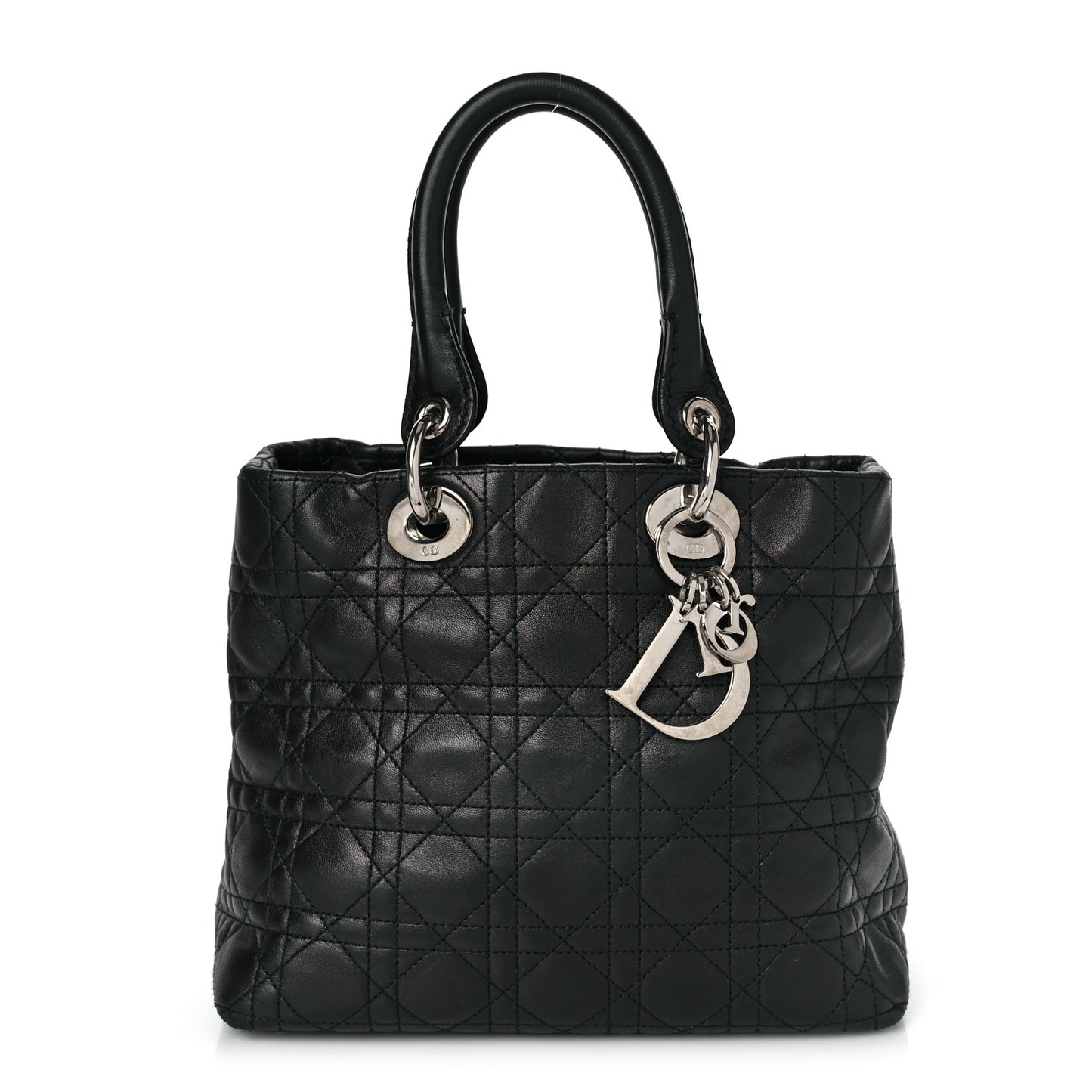 Lambskin Cannage Small Soft Lady Dior Tote Black
