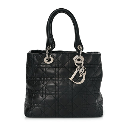 Christian Dior Lambskin Cannage Small Soft Lady Dior Tote Black 1 of 7